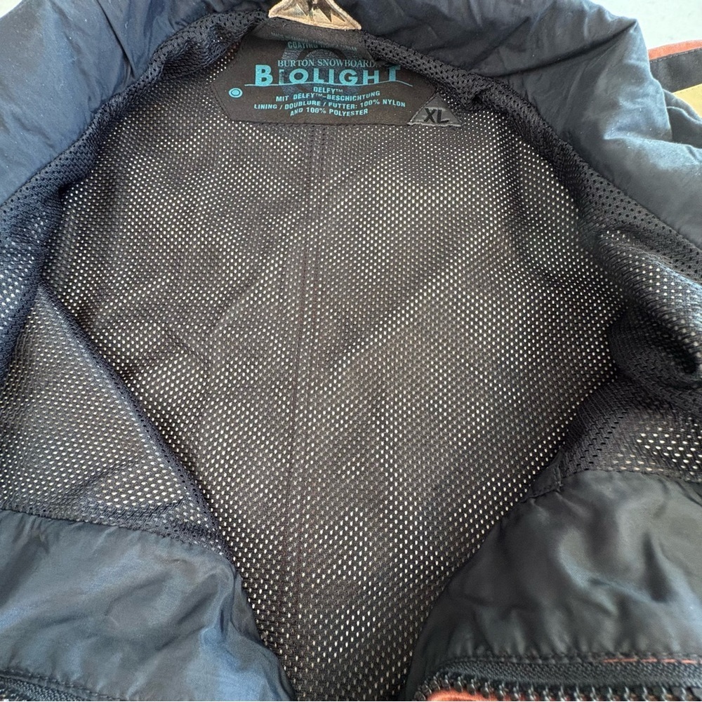 Vintage BURTON Biolite Men’s Pull Over Jacket Half-Zip Rust Size XL Mesh Lining - Picture 10 of 16